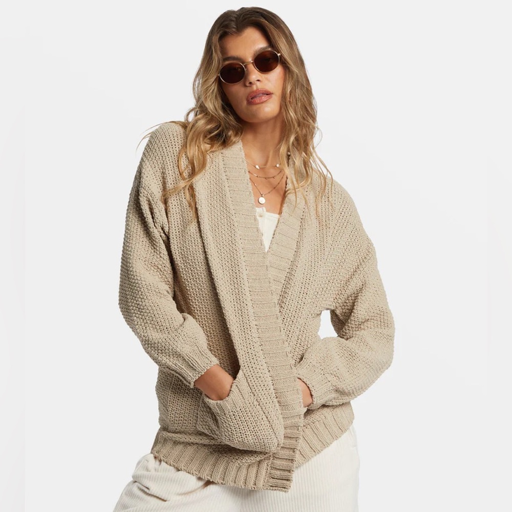 Billabong Sea Side Cardigan in Cobblestone - Sz Large